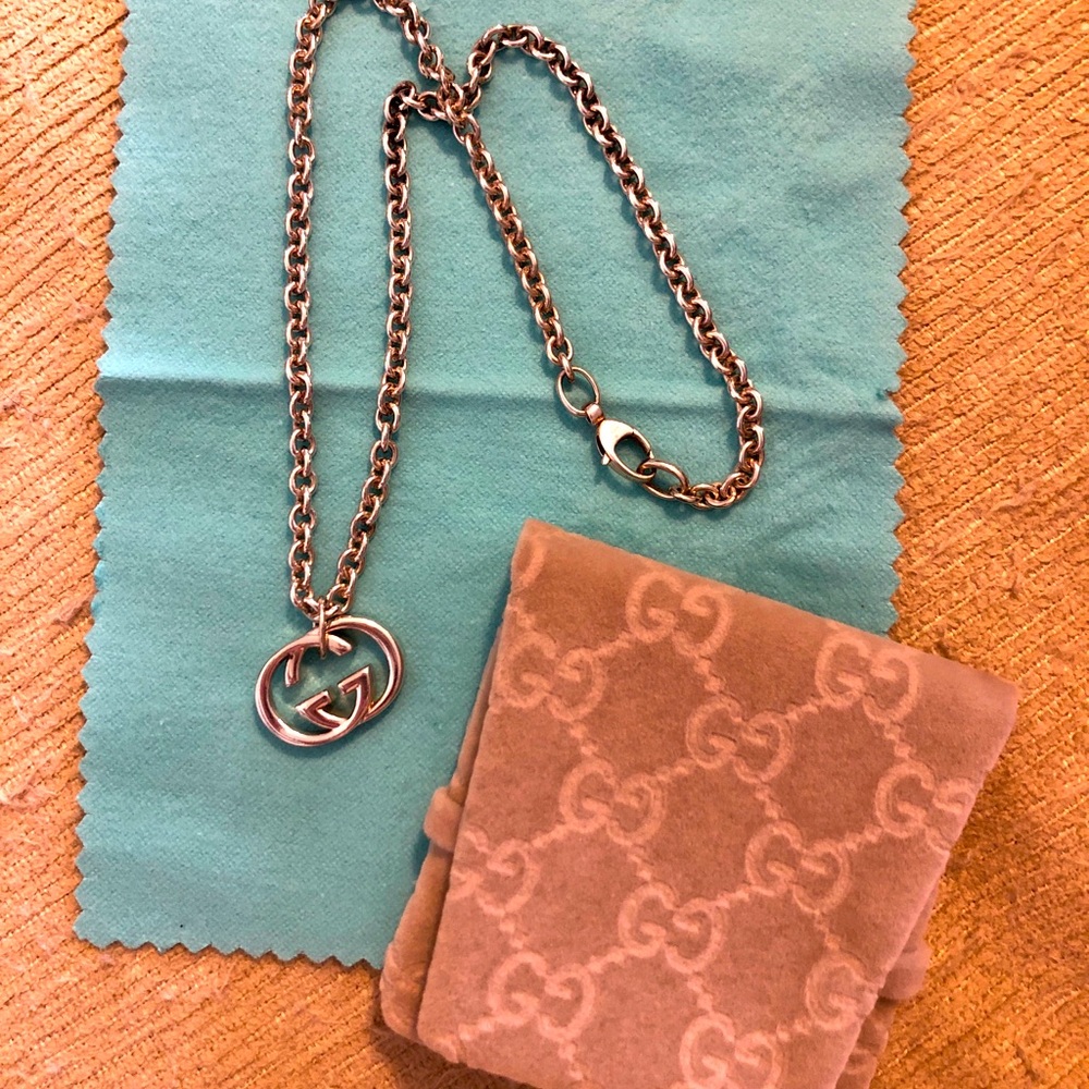 Authentic sterling silver Gucci necklace unisex